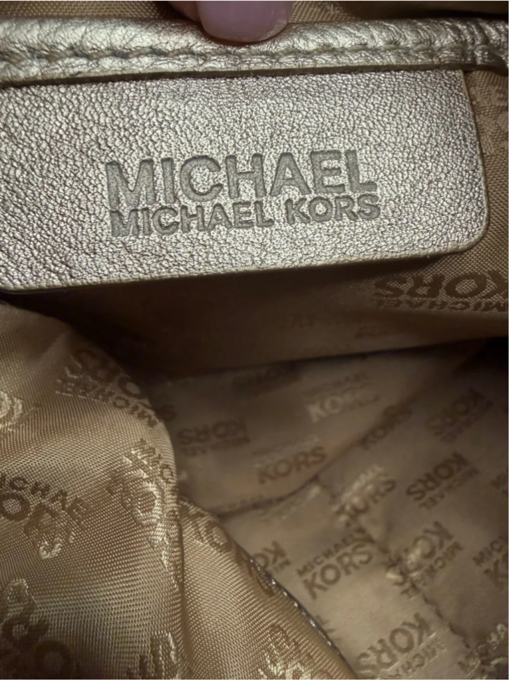 Women's Michael Kors Gold Hobo Bag One Size